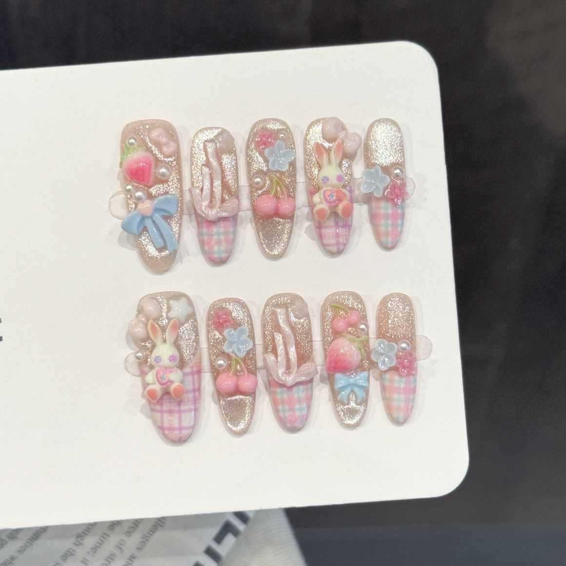 10PCS Oval Handmade Press On N - огляд і ціна Pressed Flower Art