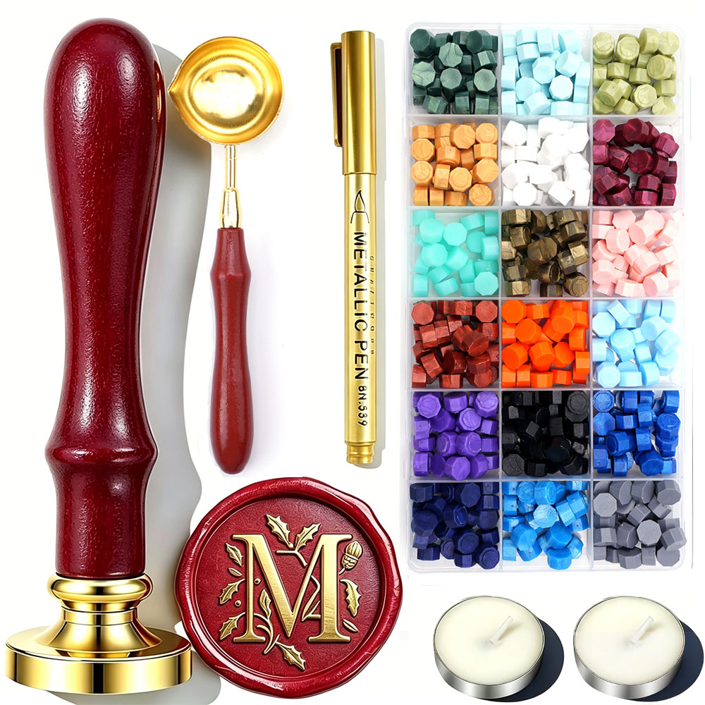 Letter M Wax Seal Stamp Kit wi - огляд і ціна Wax Seal Letter Kit