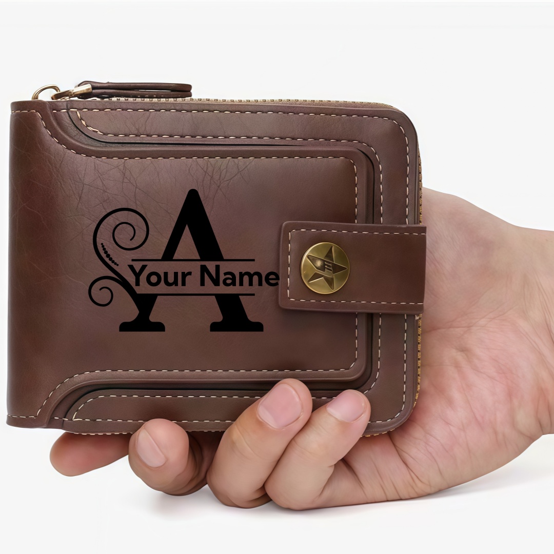 Men's Custom Wallet - Personal - огляд і ціна Personalized Name Box