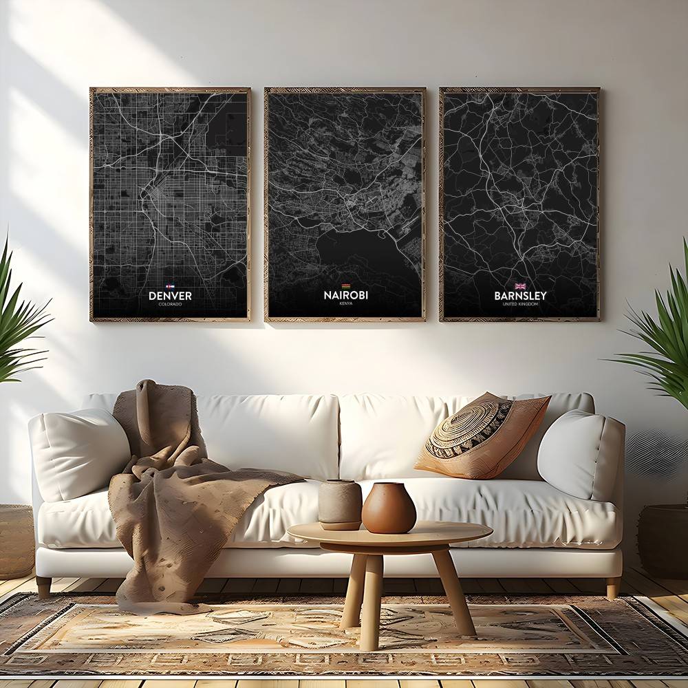 Paris London New York CUSTOM C - огляд і ціна Custom Map Poster