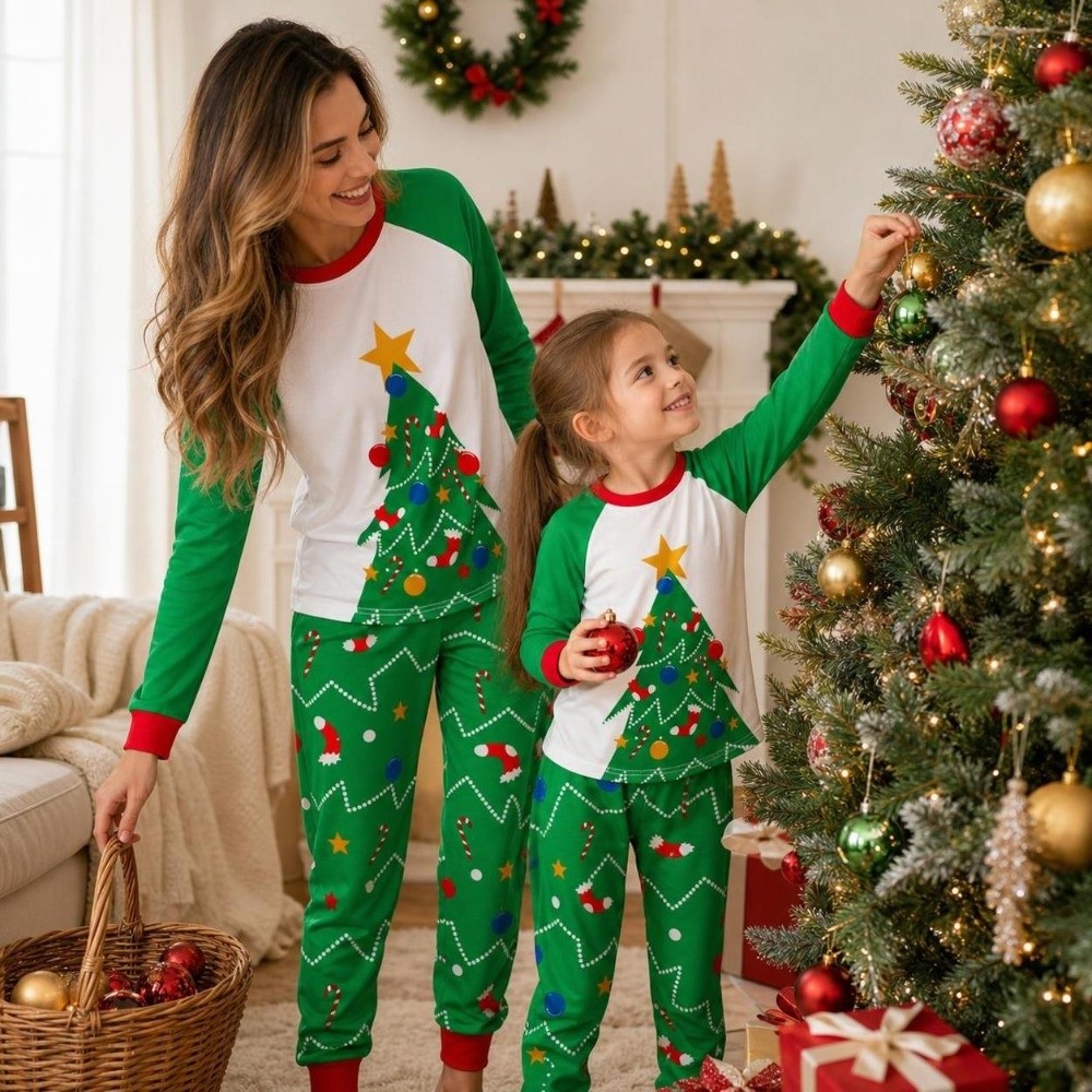 Long Sleeve Christmas Pyjamas  - огляд і ціна Family Tree Print